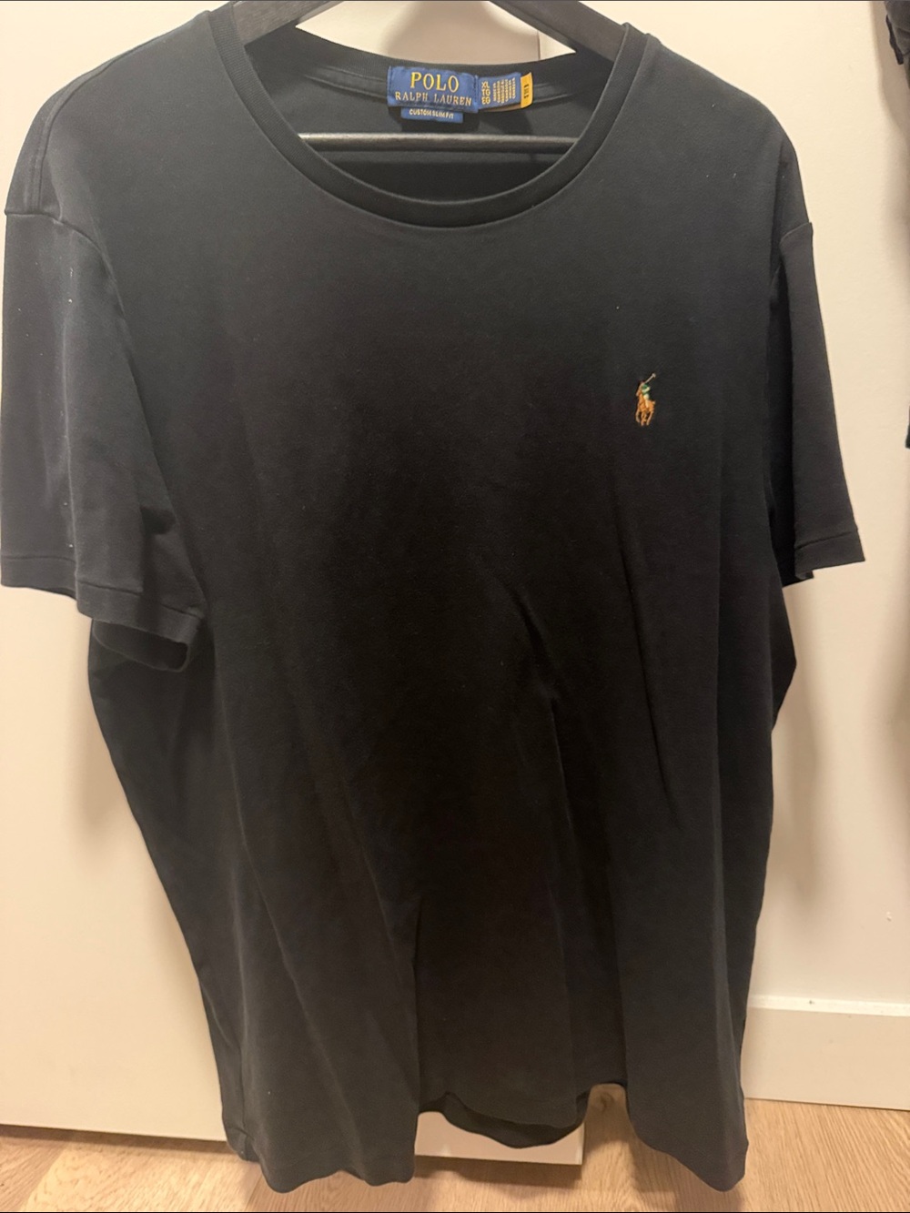 Polo by Ralph Lauren Black Short Sleeve Crewneck Tee with Embroidered Pony
